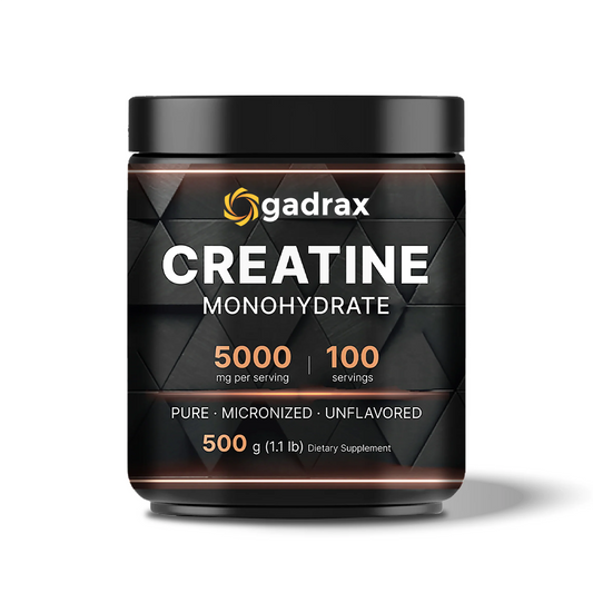 Gadrax Creatine Monohydrate Powder, 5000mg Per Serving