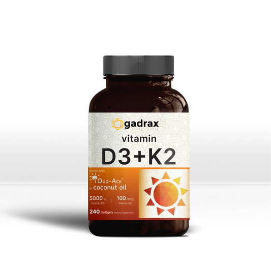 Gadrax Vitamin D3 K2 with Coconut Oil