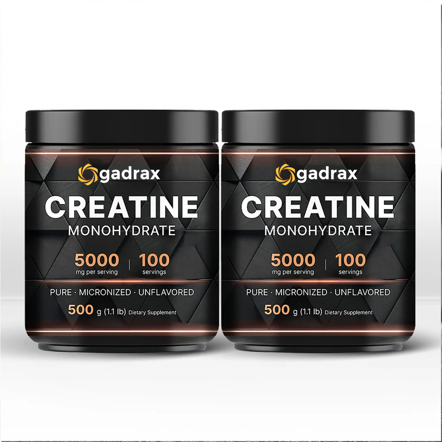 Gadrax Creatine Monohydrate Powder, 5000mg Per Serving