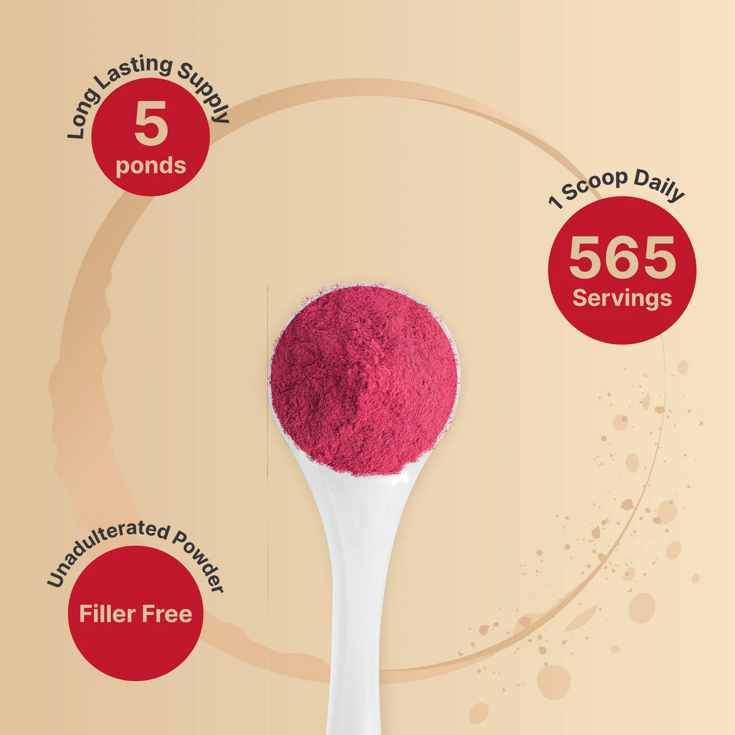 Gadrax Organic Beet Powder 4,000mg | 5lbs