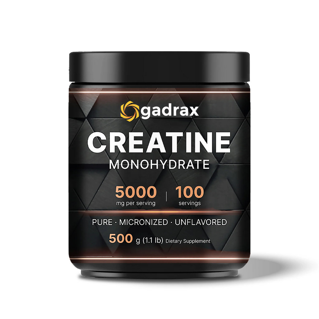 Gadrax Creatine Monohydrate Powder, 5000mg Per Serving