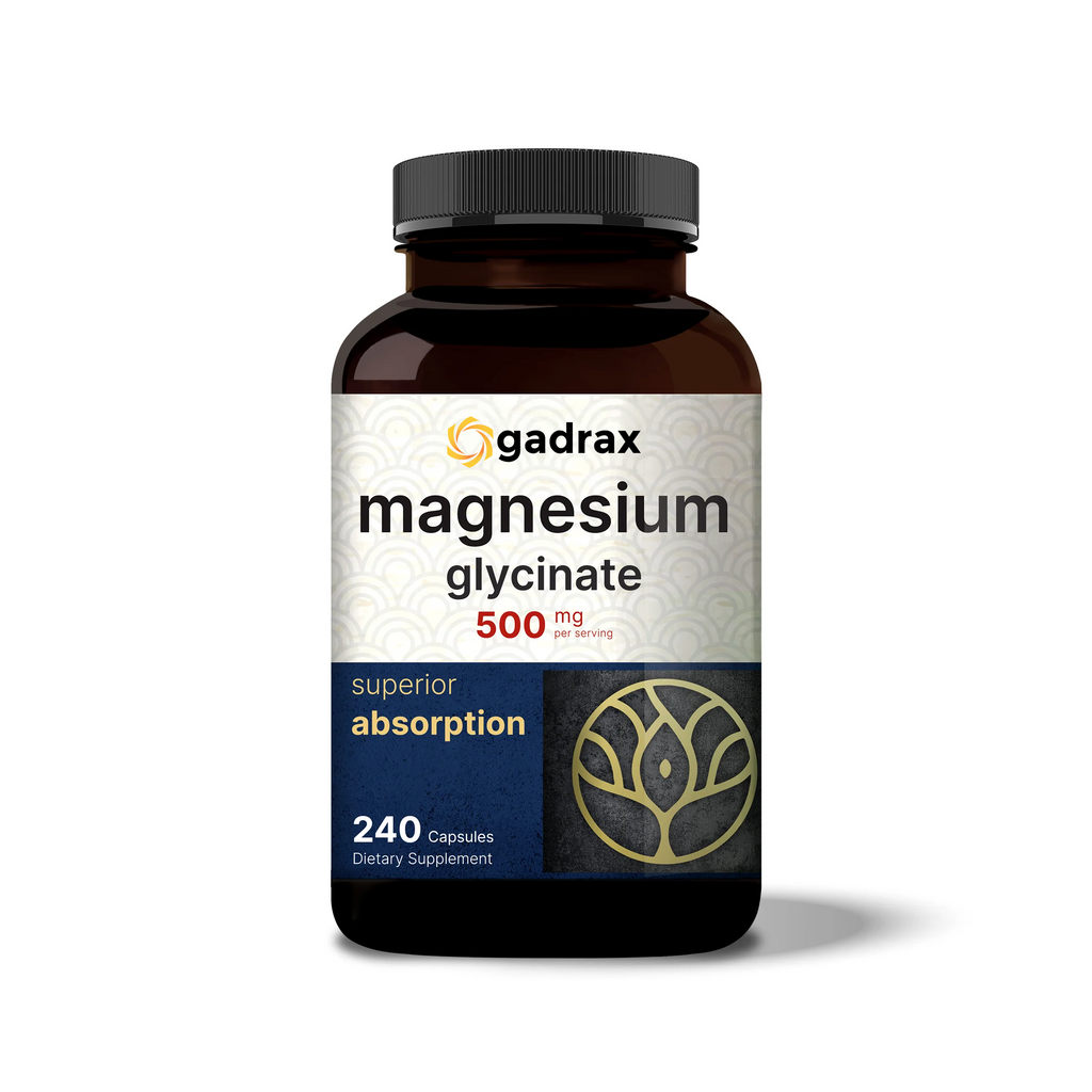 Gadrax Magnesium Glycinate 500mg, 240 Capsules