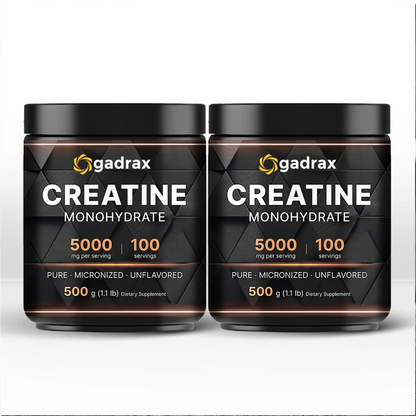 Gadrax Creatine Monohydrate Powder, 5000mg Per Serving