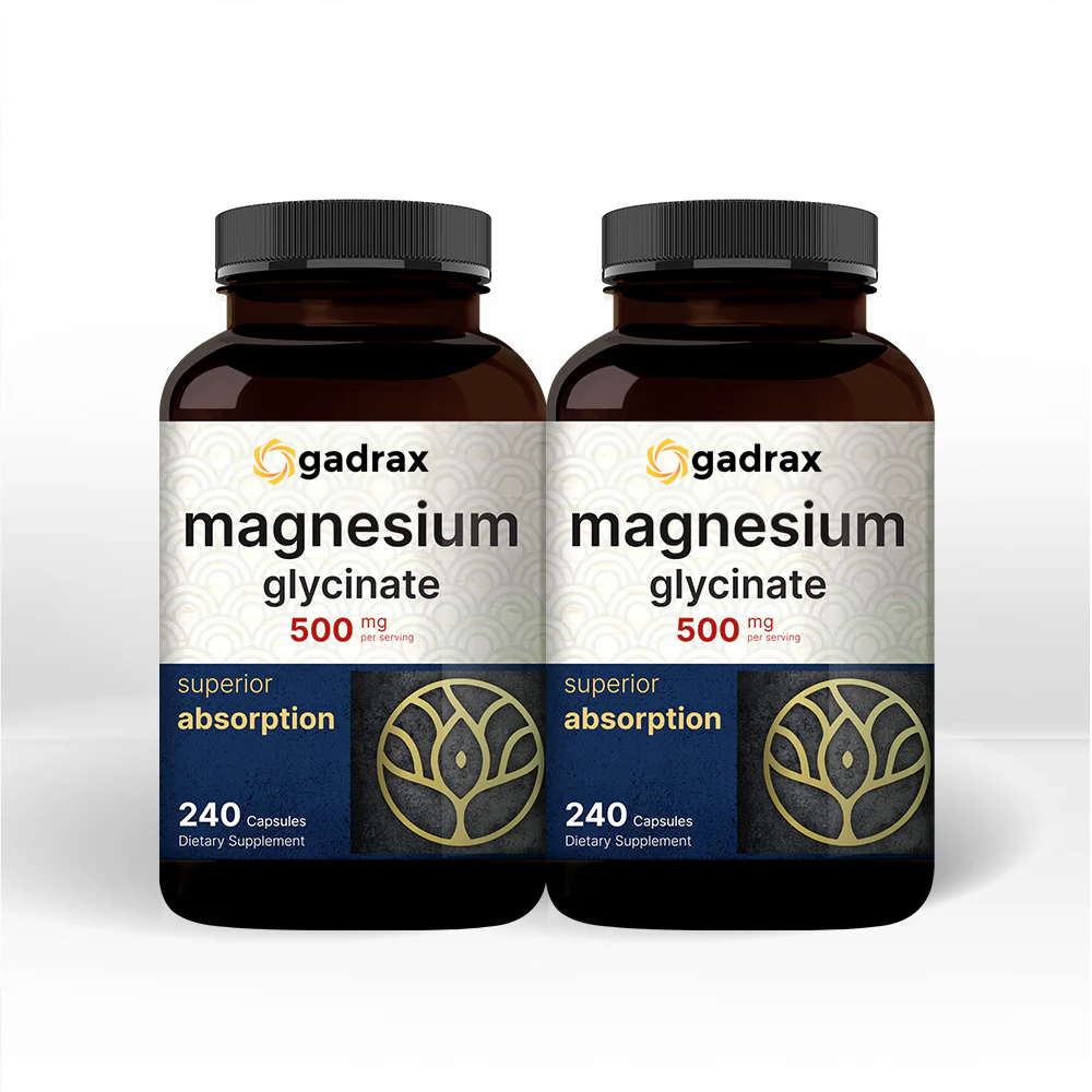 Gadrax Magnesium Glycinate 500mg, 240 Capsules